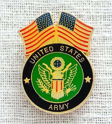 United States Army Lapel Pin Flag Star Military USA Enamel Gold Tone America • $10