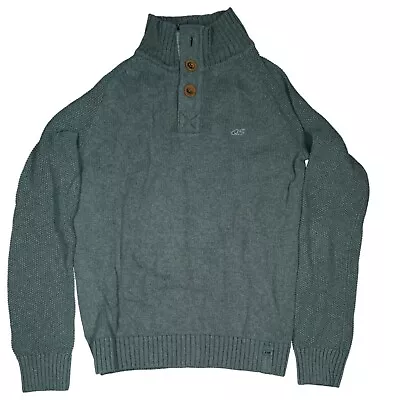 Qs By S.Oliver Men's Knitted Jumper Polo Collar SIZE S Grey Top • $58.88
