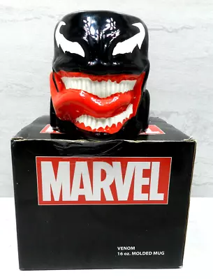 Venom Coffee Mug Cup 3D Marvel Comics Ceramic Molded Head 16 Oz 2015 Villain • $9.95