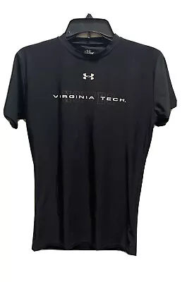 Virginia Tech Hokies T Shirt Small Under Armour Polyester Short Sleeve • $13.40