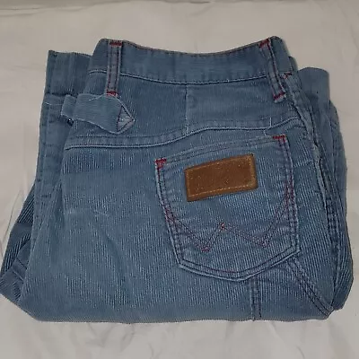 1970's WRANGLER BELL BOTTOM FLARE JEANS RARE BACK BUCKLE! SIZE 15/16 • $89.99