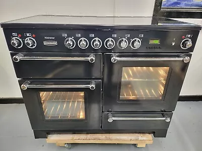 Rangemaster Kitchener Electric Range Cooker In Black With A Chrome Trim 110cm • £795