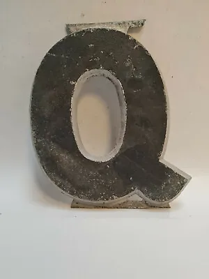 Vintage DRIVE-IN Movie Theatre MARQUEE LETTER - Q - Black Metal 22cm Cinema Sign • $11.06