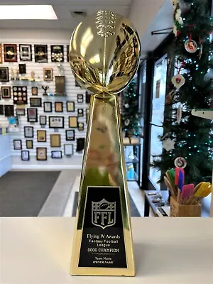 Fantasy Football Trophy Gold 18 Inch Chrome Lombardi Inspired Replica  Mrf149c*^ • $139.95