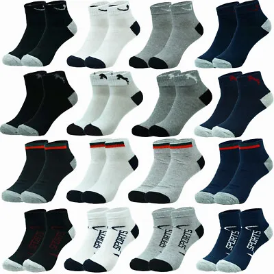 Mens 3-12 Pairs Cotton Sports Comfort Ankle/Quarter Crew Low Cut Socks Size 9-13 • $5.88