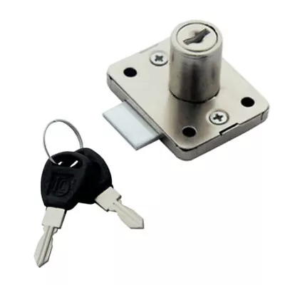 Metal Desk Drawer Dead Bolt Lock For Drawer Cabinet Cupboard Panel + 2 Keys • $2.13