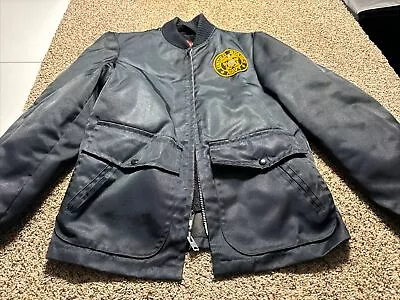 Vintage Navy Police Jacket Fur Lined Skaggerac By Academy Clothing S Small • $25