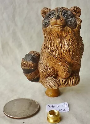 Lamp Finial Asian Cast Resin Raccoon  3 1/4 H X 2 1/4 W • $19.99