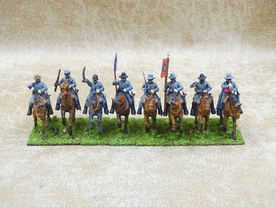 £17.99 • Buy 28mm ACW CONFEDERATE CAVALRY X8 Painted American Civil War 02567