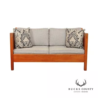 Stickley Mission Collection Cherry Spindle Loveseat Sofa • $2495