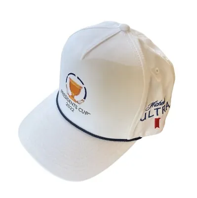 NWOT Imperial Presidents Cup 2022 Michelob Golf Snapback Hat White Adjustable • $49.99