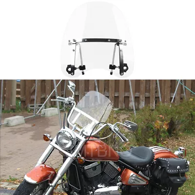 18 X16  Motorcycle Windshield Windscreen For Kawasaki Vulcan 800 900 1500 2000 • $69.45