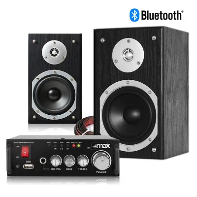 £97.99 • Buy HiFi Speakers And Stereo Amplifier With Bluetooth, 5  Home Audio Music System