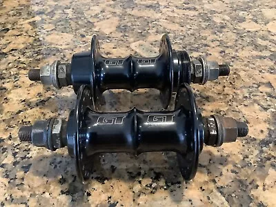 Vintage GT BMX Mohawk Hubs 36h Black 90's Mid School 3/8” Axles Race Freestyle • $5