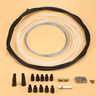 5Metres Motorcycle Diy Throttle Cable Kit Nipples Ferrules For Pit / Dirt Bike • $15.59