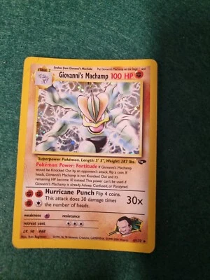 £9.99 • Buy Giovannis Machamp 8/132  Rare Holo Gym Challenge WOTC Vintage Lot Pokemon Cards