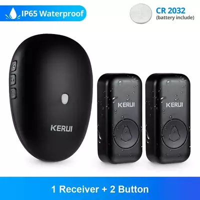 Wireless Doorbell Waterproof Push Button 57 Chimes 110Db Loud Sound Smart Home D • $16.83