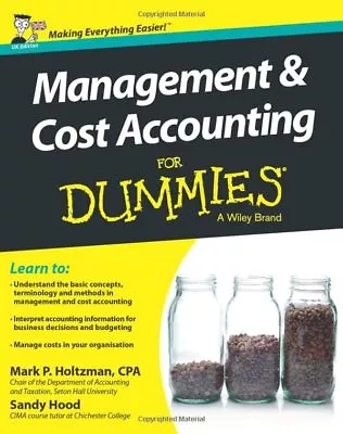 Management And Cost Accounting For Dummies �  UK By Hood Sandy Book The Cheap • £12.99