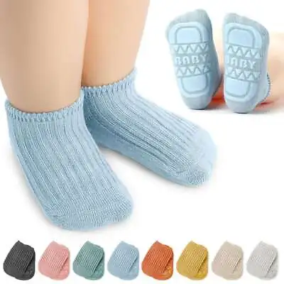 4 Pairs Anti Slip Non Skid Gripper Ankle Socks  For Baby Toddler Boys Girls Gift • $8.55