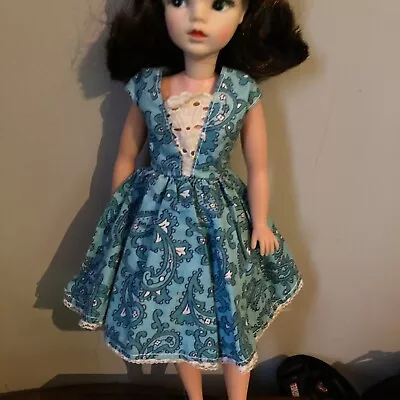 Vintage Fashion Doll Dress To Fit Sindy Doll Tammy - No DOLL Blue • £4.99