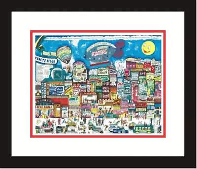 CROWN HEIGHTSBROOKLYN By AL SCHREIBER 3-D ARTWORK HAND SIGNED &NUMBERED-FRAMED • $195