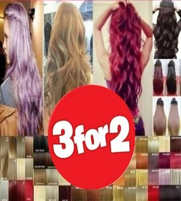 £8.07 • Buy Cheap Hair Extensions 1PC (3 Layers) Clip In Hair Long 18 24 28  Real Natural UK