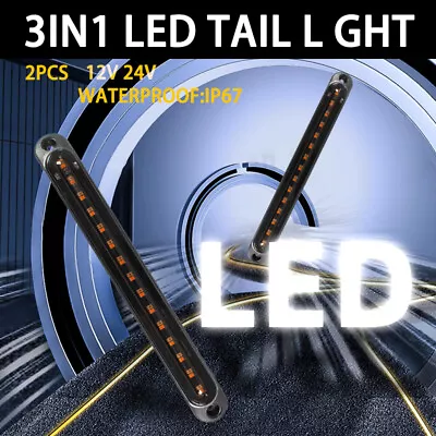 LED Tail Lights UTE Stop Brake Indicator Reverse Lamp Slim Truck Trailer Lights • $16.29