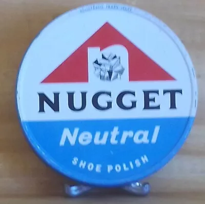 Vintage Nugget Neutral Polish No 1 Shoe Polish 15g Tin Half Full  • $20