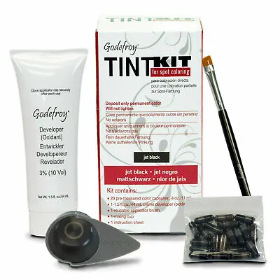$14.49 • Buy NEW Godefroy Eyebrow Tint Kit Color For Spot Coloring - Jet Black