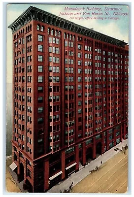 1912 Aerial View Monadnock Building Dearborn Chicago Illinois IL Posted Postcard • $9.98