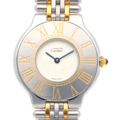 Wristwatch USED CARTIER Must 21 Unisex Quartz Silver Gold Stainless Steel • $1224.86