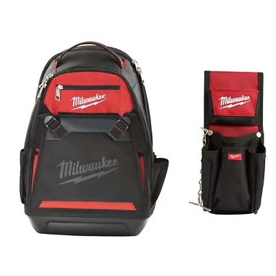 Milwaukee 10 In. Jobsite Backpack W/7-Pocket Compact Utility Pouch Polyester • $116.43