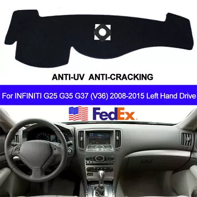 Polyester Car Dash Mat Dashboard Cover For Infiniti G25 G35 G37 Q60 Q40 2008-15 • $14.57