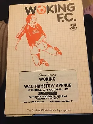 Woking V Walthamstow Avenue 1982/83 BIL • £3.49