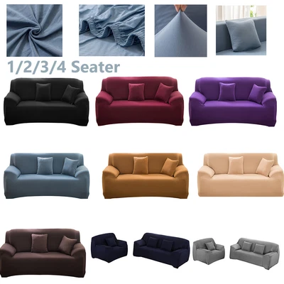 Sofa Covers 1 2 3 4 Seater High Stretch Lounge Slipcover Protector Couch Cover • $19.99