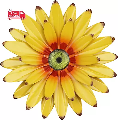 Sunflower Decor 11  Metal Flower Wall Decor For Indoor Outdoor Sunflower Kitche • $17.70