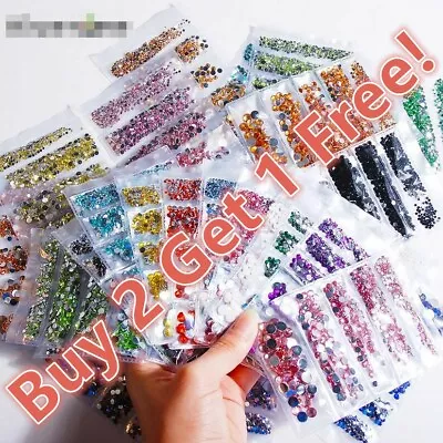 Rhinestones Gems Crystal Pearl Nail Body Art Face Festival Costume Craft UK Post • £2.49