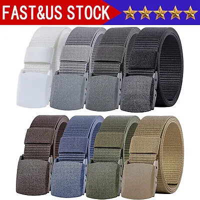 Men Casual Military Tactical Army Adjustable Quick Release Belts Pants Waistband • $13.49