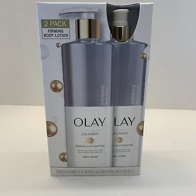 2 Pack Olay FIRMING & HYDRATING Body Lotion With COLLAGEN & B3 17 Fl Oz/each • $17.10