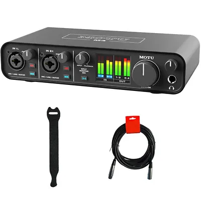 MOTU M4 Desktop Type-C Audio-MIDI Interface With XLR Cable & Straps • $269.95