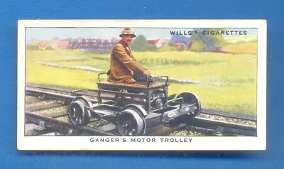 RAILWAY EQUIPMENT.No.41. GANGERS MOTOR TROLLEY.WILLS CIGARETTE CARD 1938 • £1.50