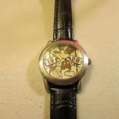 Limited Edition Mickey Mouse 1928 Watch W/ Leather Band. Requires New Battery. • $13.99