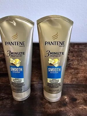 2 Pantene PRO-V 3 Minute Miracle Smooth & Sleek Daily Conditioner 6.0 Oz • $36.99