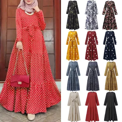 £13.57 • Buy UK Women Floral Printed Long Maxi Dress Wedding Party Prom Dresses Kaftan 8-24