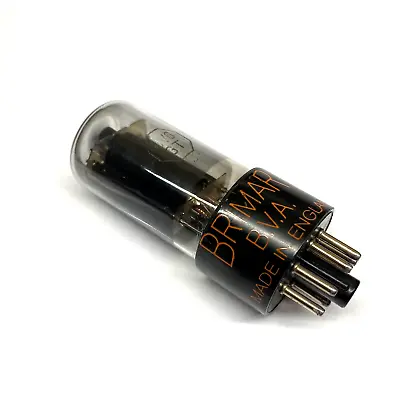 6V6GT  Black Glass  Rectangle  Getter  NOS  Brimar  UK  Valve Tubes (VT7) • £55