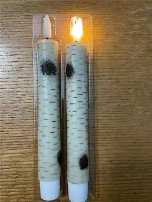 $19.99 • Buy Birch Taper Candle 3D Realistic Flame 6in 2pack
