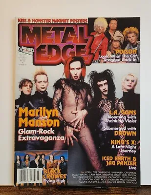 Metal Edge Magazine- Marilyn Manson Poison Kiss & Monster Magnet Poster • $14.99