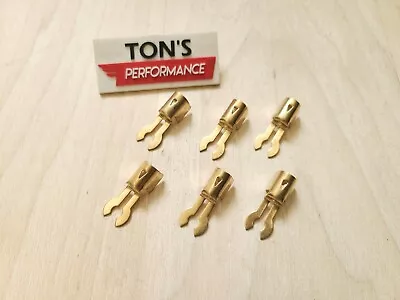 6 Fork Brass Spark Plug Wire Ends Clips Crimp Terminals Maytag Briggs Hit & Miss • $9.50