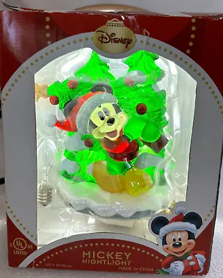 Disney Mickey Mouse Christmas Tree Night Light Plug-in ~ New In Box • $15