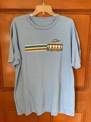 Mister Rogers Neighborhood Trolley Shirt Mens XL Short Sleeve Baby Blue • $24.99